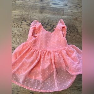 Carters pink polka dot dress